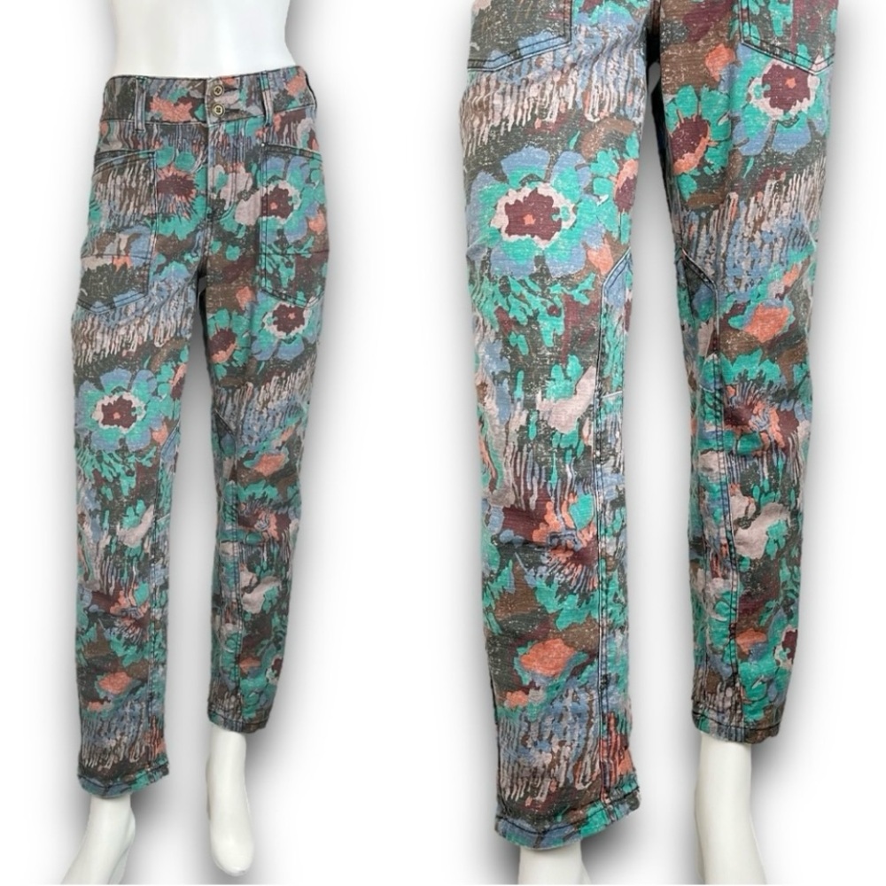 PILCRO The Wanderer Utility Pants Artsy Floral Cottagecore Elfcore Fairycore - Picture 4 of 12